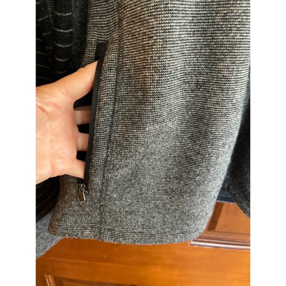 Prana Mens Breathe Rohan Sweater Wool Blend Gray/black XL - Picture 2 of 8